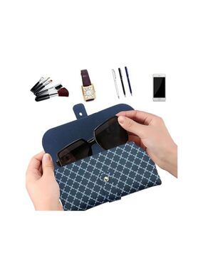 Fashion Glasses Bag Travel Case Unisex Black and Blue